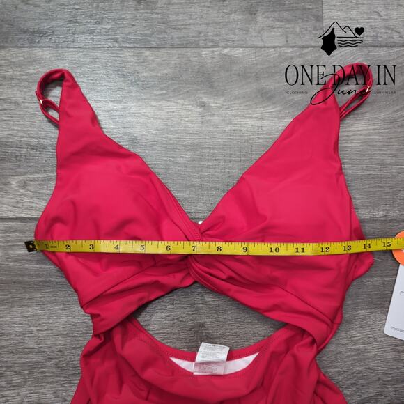 Charmo Twist Front Cut Out One Piece Swimsuit Size S - Picture 5 of 7